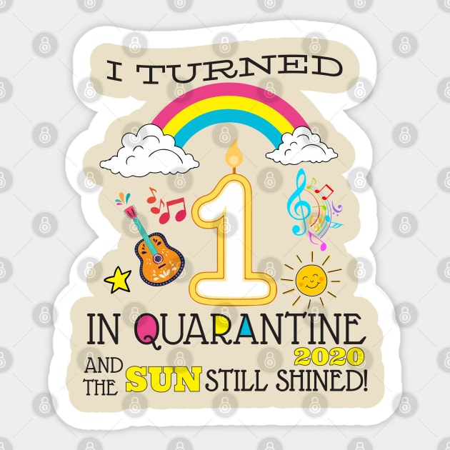 Quarantine 1st Birthday 2020 Quarantine 1st Birthday Sticker